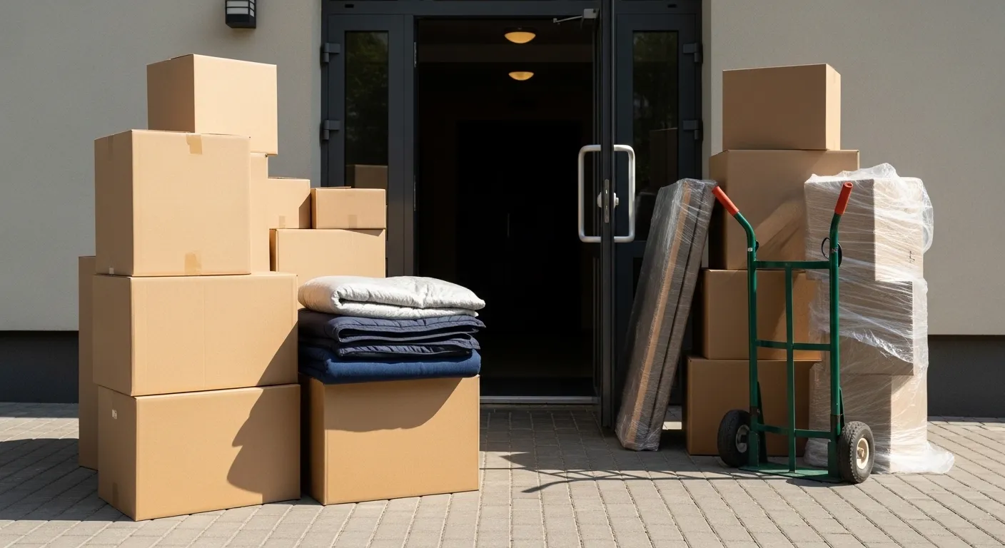 Personal cargando muebles para un porte
